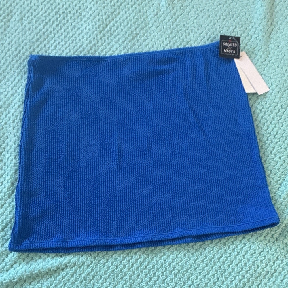 Salt & Cove Knit Short Straight Pencil Skirt Cobalt XL Women SC251008CB